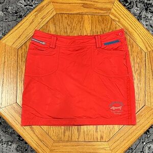 *LOUIS CASTEL* Red Bold Skort w/ Pockets